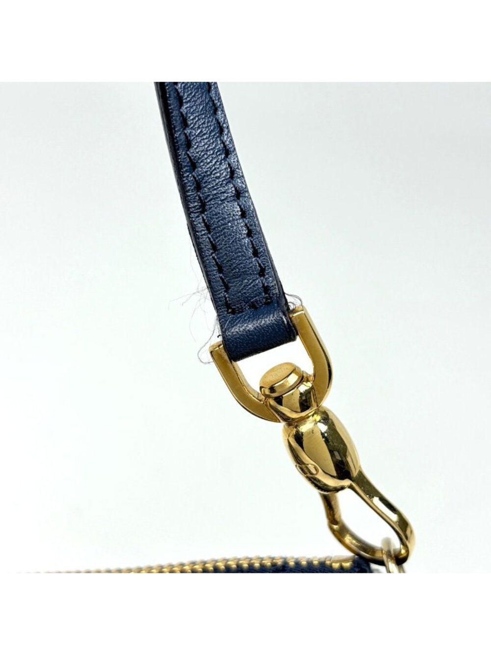 Dior Trotter Pattern Saddle Bag Canvas Navy - Picture 8 of 9